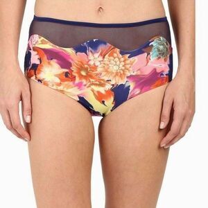 Saha Floral Bikini Bottom Mesh Waistband Swimwear Women’s S NWT